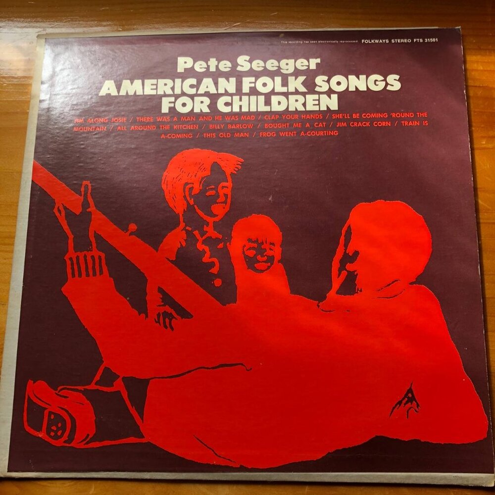 Pete Seeger American Folk Songs For Children Vinyl 1968 Stereo